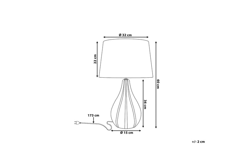 Santee Bordlampe 32 cm - Hvit - Belysning - Innendørsbelysning & Lamper - Vinduslampe - Vinduslampe på fot