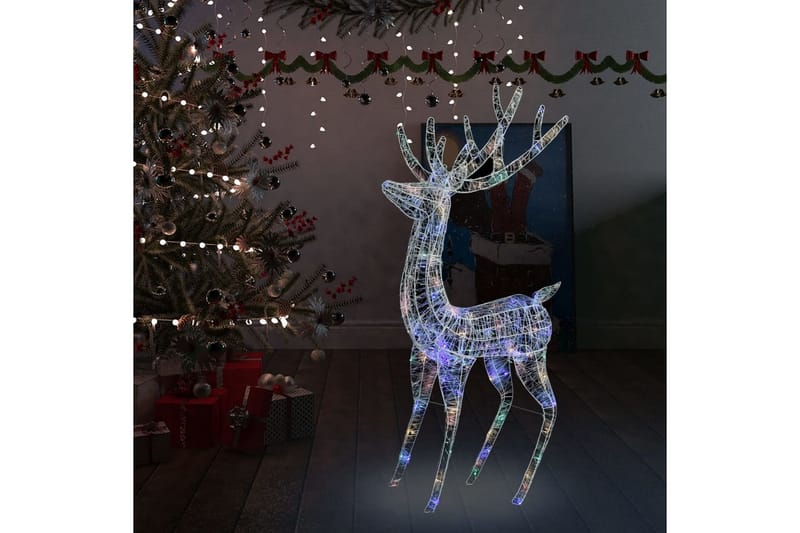 Julereinsdyr akryl 250 LED 180 cm flerfarget - Blå - Belysning - Julebelysning - Julelys ute