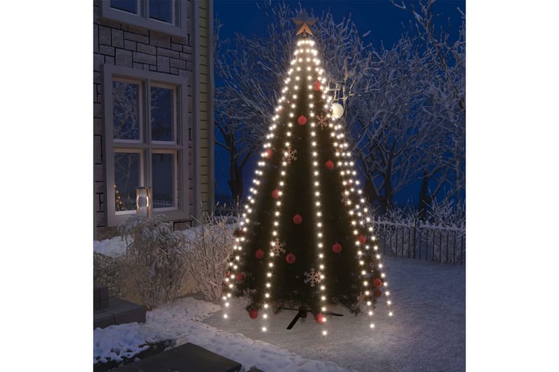 Nettlys for juletre med 300 LED kaldhvit 300 cm - Hvit - Belysning - Julebelysning - Julelys