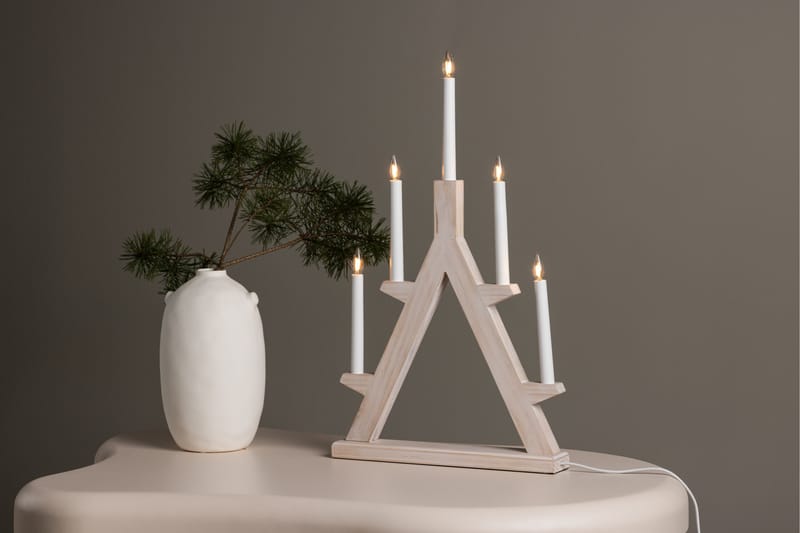 Val Thoren Adventsstake 60 cm - Hvit - Belysning - Julebelysning - Adventsstake