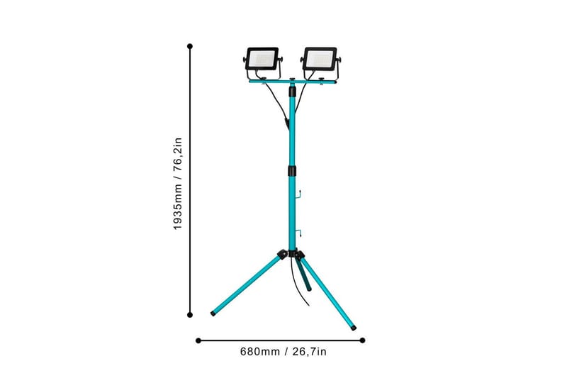 Arbeidsbelysning Eglo LED-stativstrålekaster med 2 lamper 30W - Belysning - Lyspærer & lyskilder - Arbeidsbelysning - Arbeidslampe