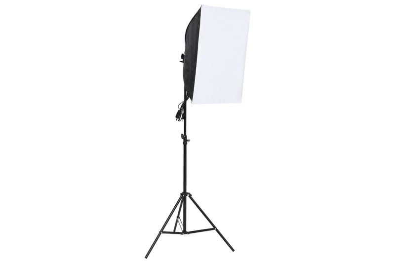 Fotostudiosett med softbokslys og bakgrunn - Svart - Belysning - Lyspærer & lyskilder - Arbeidsbelysning - Fotobelysning & studiobelysning