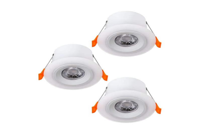 Innfelt Lampe Eglo Calonge 3 stk Hvit - Hvit - Belysning - Lyspærer & lyskilder - LED-belysning - LED-downlight