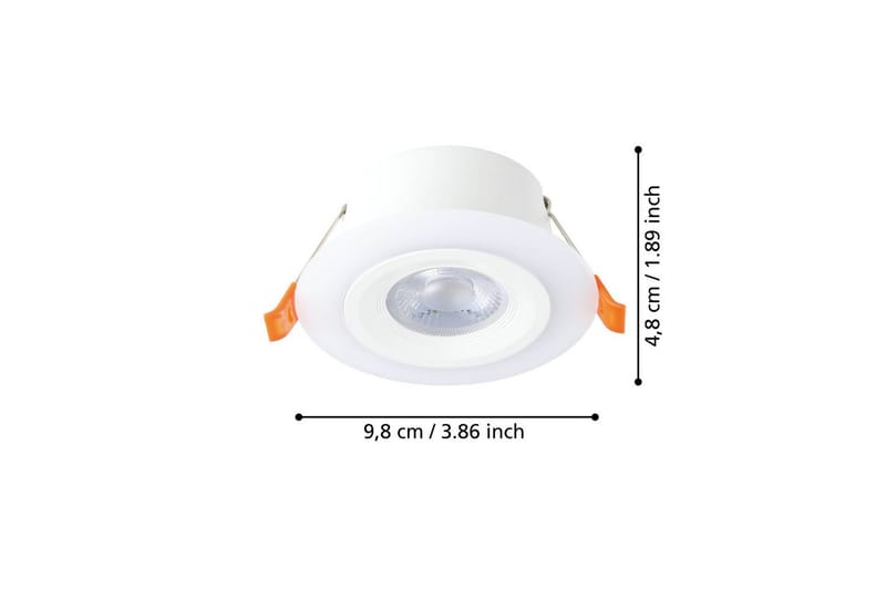 Innfelt Lampe Eglo Calonge 3 stk Hvit - Hvit - Belysning - Lyspærer & lyskilder - LED-belysning - LED-downlight