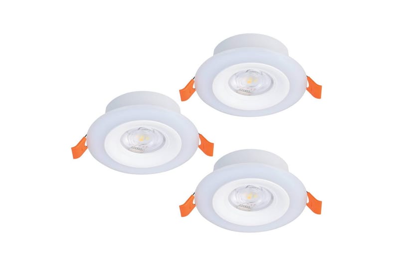 Innfelt lampe Eglo Calonge RGB 3 stk hvit - Hvit - Belysning - Lyspærer & lyskilder - LED-belysning - LED-downlight