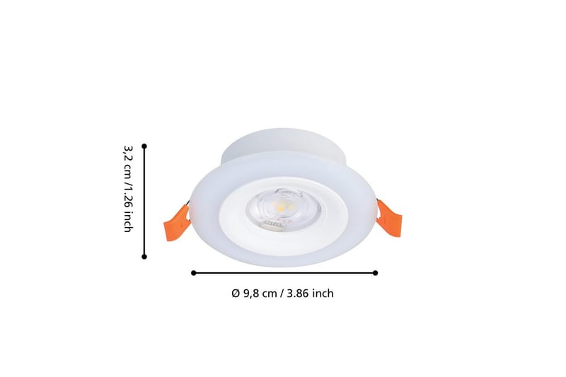 Innfelt lampe Eglo Calonge RGB 3 stk hvit - Hvit - Belysning - Lyspærer & lyskilder - LED-belysning - LED-downlight