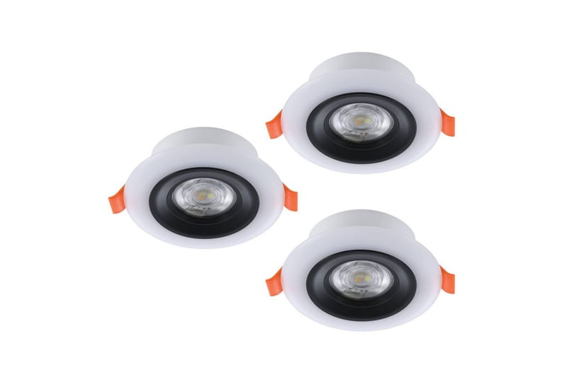 Innfelt Lampe Eglo Calonge RGB 3 stk Svart, Hvit - Svart/Hvit - Belysning - Lyspærer & lyskilder - LED-belysning - LED-downlight