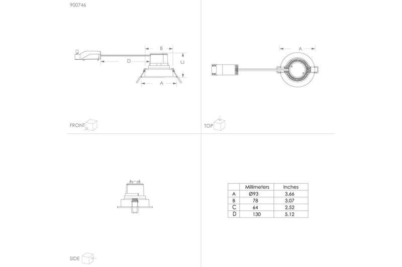 Innfelt Lampe Eglo Saliceto 3 stk Ø88 mm 2700K Nickel-Matt - Grå - Belysning - Lyspærer & lyskilder - LED-belysning - LED-downlight