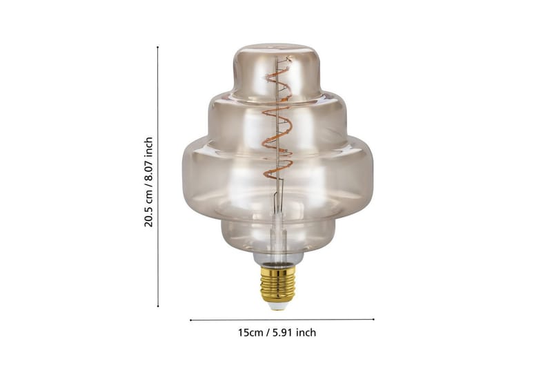 Lyskilde Eglo LM-E27-LED OR150 4W Amber - Gull - Belysning - Lyspærer & lyskilder - LED-belysning - LED-pære - Normalpære