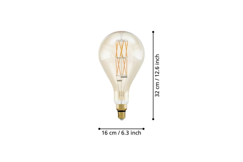 Lyskilde Eglo LM-E27-LED PS160 8W 2100K - Transparent - Belysning - Lyspærer & lyskilder - LED-belysning - LED-pære - Normalpære