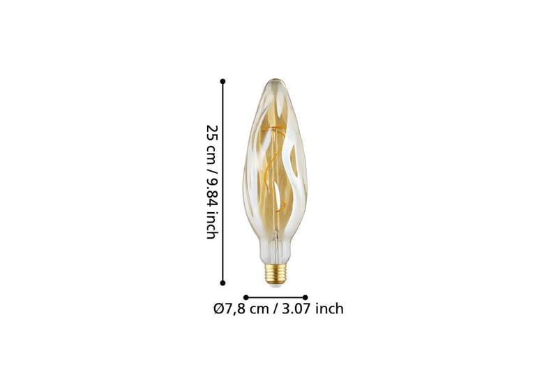 Lyspære Eglo LM-E27-LED CF78 4W Amber - Kobber - Belysning - Lyspærer & lyskilder - LED-belysning - LED-pære - Normalpære