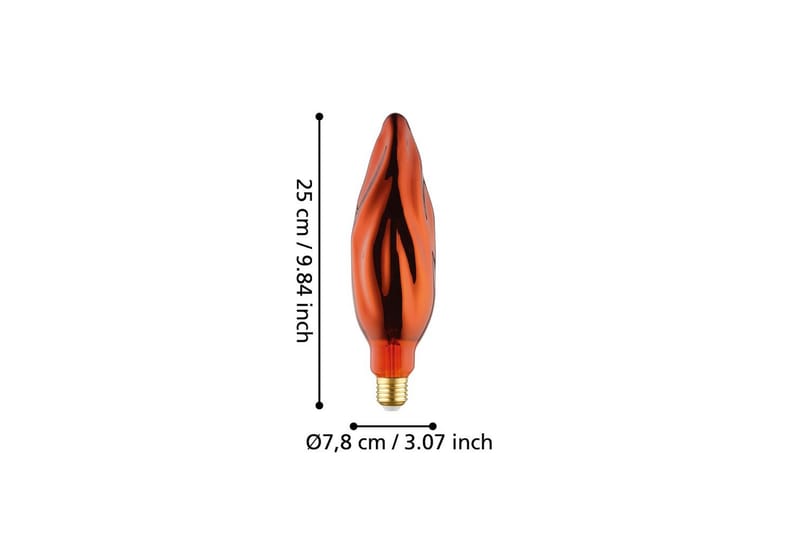 Lyspære Eglo LM-E27-LED CF78 4W Kobber - Kobber - Belysning - Lyspærer & lyskilder - LED-belysning - LED-pære - Normalpære