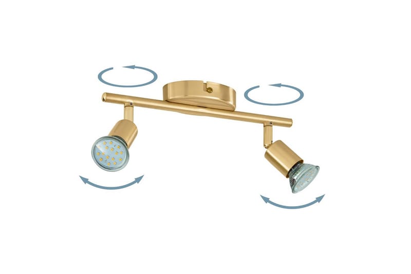 Spotlight Eglo Buzz-Led med 2 Lamper Børstet Messing - Messing - Belysning - Lyspærer & lyskilder - LED-belysning - LED-spotlight