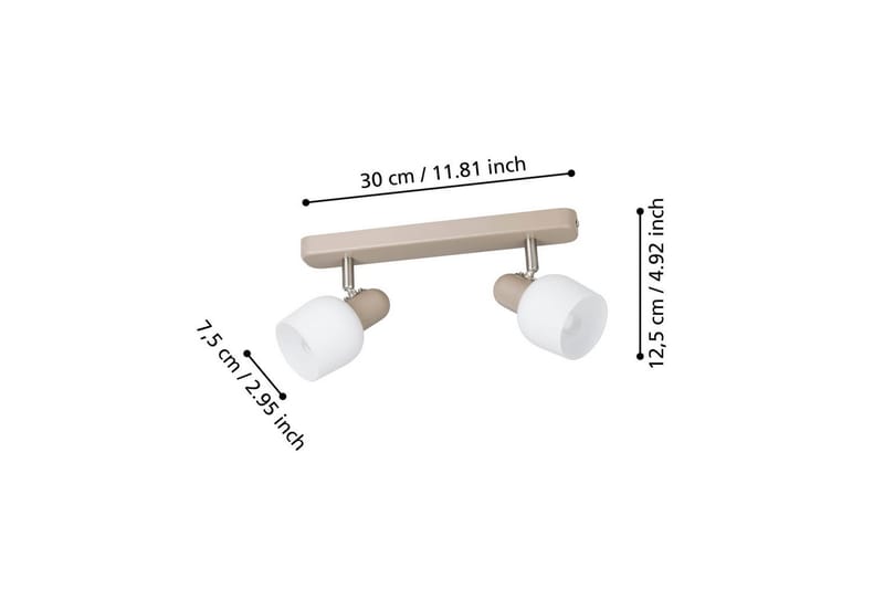 Spotlight Eglo Corato med 2 Lamper - Hvit/Beige - Belysning - Lyspærer & lyskilder - Spotlights & downlights