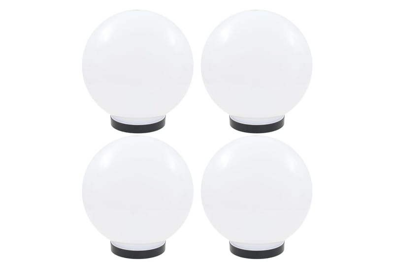 LED-kulelamper 4 stk sfrisk 25 cm PMMA - LED-belysning utendørs - Utebelysning - Pullert