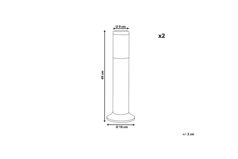 Manorce Pullertlampe 49 cm E27 - Svart/Hvit - Belysning - Utebelysning