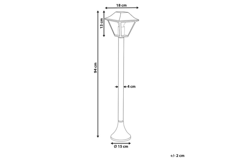 Montegosa Pullertlampe 94 cm E27 - Svart - Belysning - Utebelysning