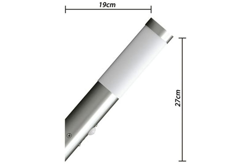 Rustfritt stål Vegglamper med Bevegelsesdetektor 2stk - Sølv - Belysning - Utebelysning
