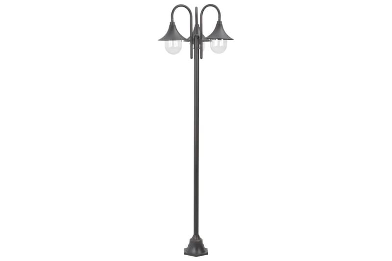 Hagelyktestolpe E27 220 cm aluminium 3 lamper bronse - Belysning - Utebelysning - Stolpelykt & portlykt