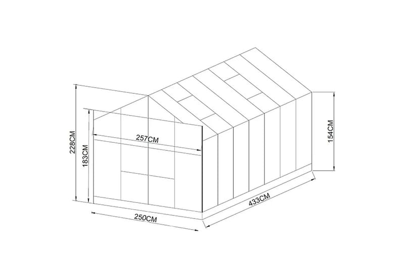 Marvell Drivhus 11,1m² - Antrasitt - Hage - Dyrking & hagearbeid - Drivhus