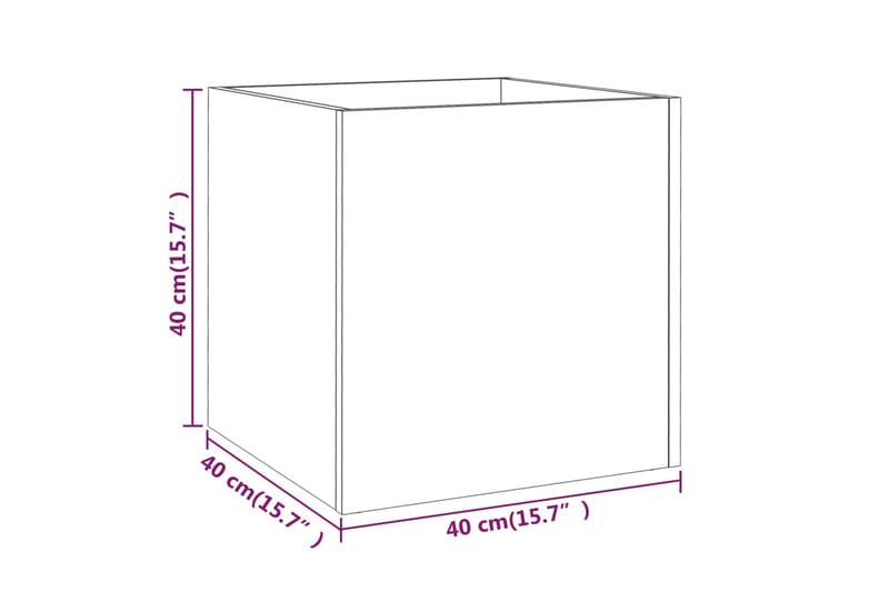 beBasic Plantekasse hvit 40x40x40 cm konstruert tre - Hvit - Hage - Dyrking & hagearbeid - Dyrking - Blomsterpotter - Blomsterkasser