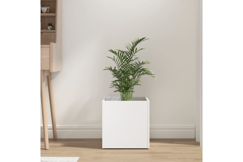 beBasic Plantekasse hvit 40x40x40 cm konstruert tre - Hvit - Hage - Dyrking & hagearbeid - Dyrking - Blomsterpotter - Blomsterkasser