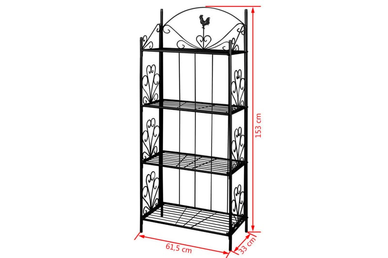 Blomsterstativ svart - Hage - Dyrking & hagearbeid - Dyrking - Blomsterpotter - Blomsterhylle & blomsterstativ