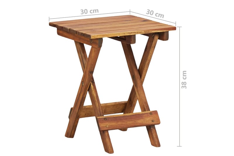 Plantestativ 30x30x38 cm heltre akasie - Hage - Dyrking & hagearbeid - Dyrking - Blomsterpotter - Blomsterhylle & blomsterstativ