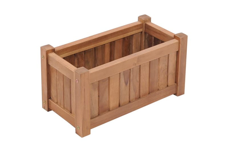 Høybed 50x25x25 cm heltre teak - Hage - Dyrking & hagearbeid - Dyrking - Blomsterpotter - Blomsterkasser