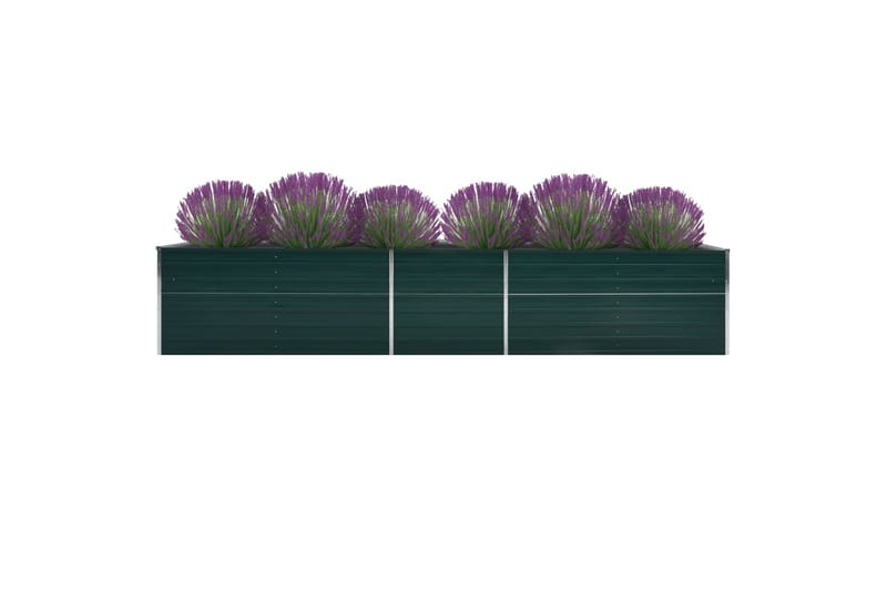 Høybed galvanisert stål 400x80x77 cm grønn - Blomsterkasser - Hagekrukker
