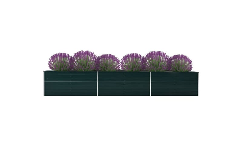 Høybed galvanisert stål 480x80x77 cm grønn - Blomsterkasser - Hagekrukker