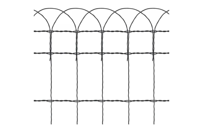 Hagegrensegjerde pulverlakkert jern 10x0,4 m - Hage - Dyrking & hagearbeid - Dyrking - Plantestøtte - Bedkant