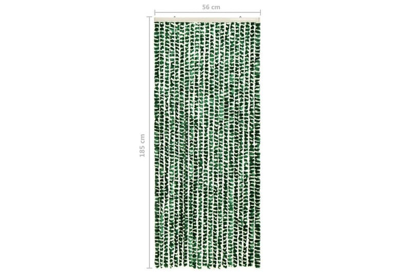 Insektsgardin grønn og hvit 56x185 cm chenille - grønn - Friluftsutstyr - Myggnett - Myggbeskyttelse