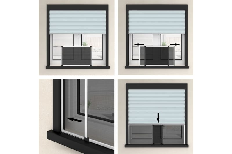 Utvidbar insektskjerm for vindu hvit (100-193)x75 cm - Hvit - Hage - Dyrking & hagearbeid - Dyrking - Skadedyrbekjempelse - Myggbeskyttelse