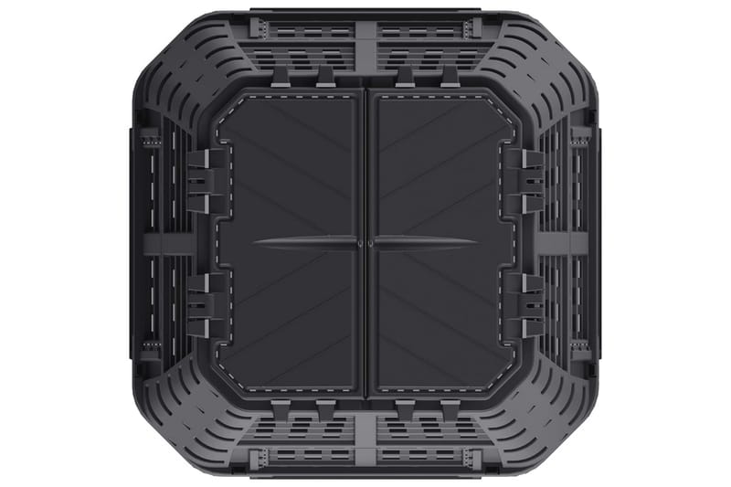 Kompostkasse til hage svart 93,3x93,3x80 cm 420 L - Svart - Hage - Dyrking & hagearbeid - Kompost - Varmkompost & kompostbeholder