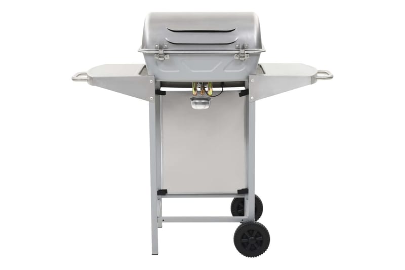 Gassgrill med 2 kokesoner sølv rustfritt stål - Hage - Griller - Gassgrill