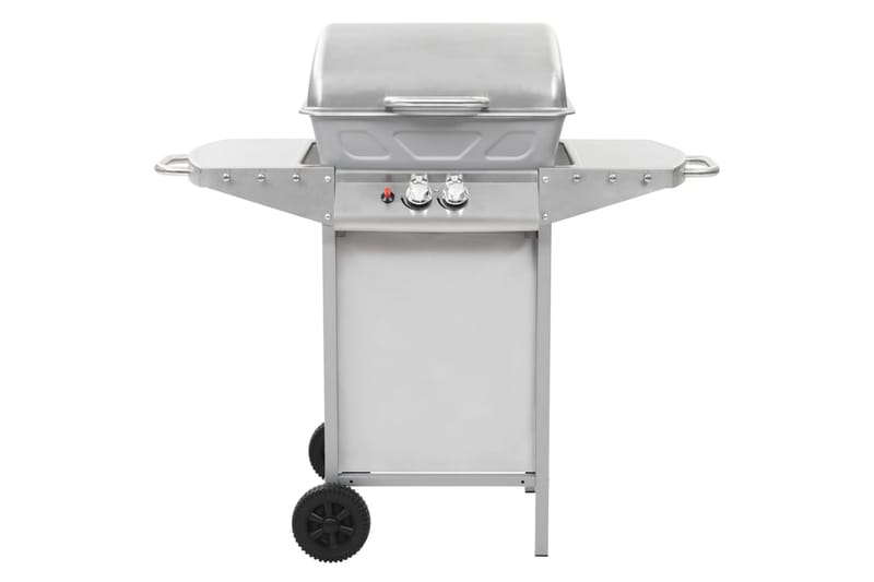 Gassgrill med 2 kokesoner sølv rustfritt stål - Hage - Griller - Gassgrill