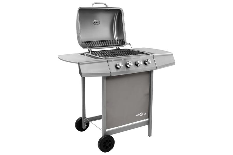 Gassgrill med 4 brennere sølv - Silver - Hage - Griller - Gassgrill