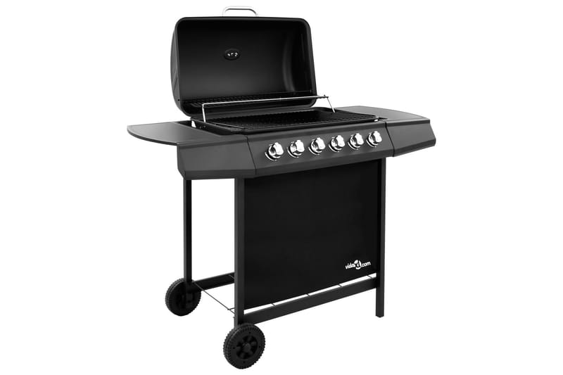 Gassgrill med 6 brennere svart - Svart - Hage - Griller - Gassgrill