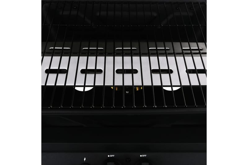 Gassgrill med sidebord i 3 etasjer svart - Hage - Griller - Gassgrill