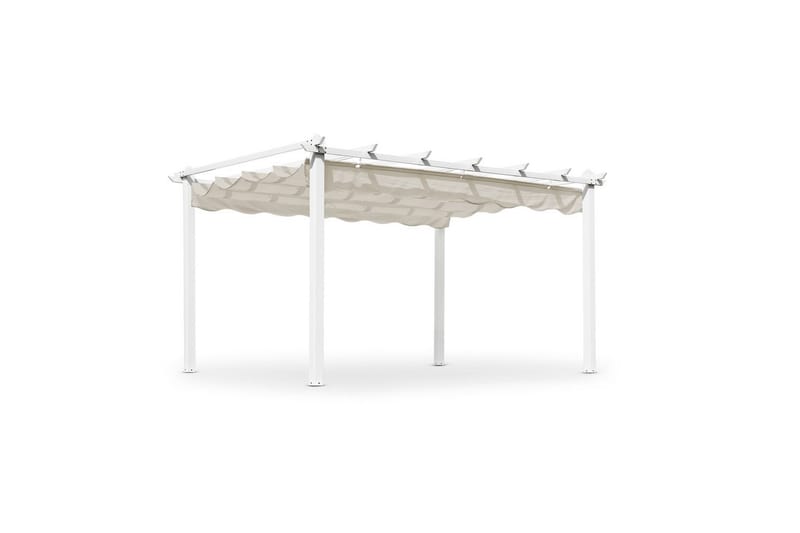 Pergola Hillerstorp Skanör 300 x 400 cm Hvit/Sand - Hvit/Sand - Hage - Griller - Grilltilbehør - Grilltelt