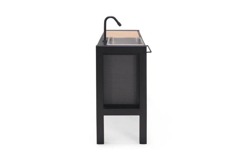 Panama Utendørskjøkken uten grill 132x48 cm Svart - Lifestyle Garden - Komplette utekjøkken