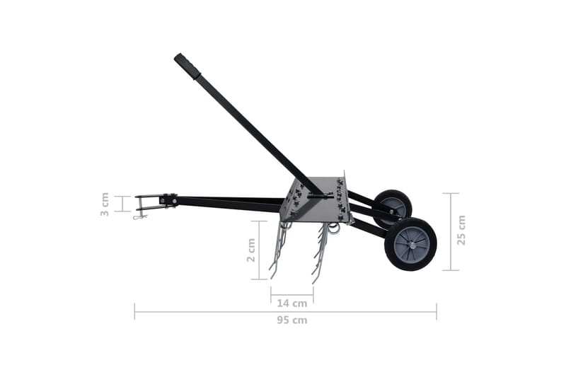 Plenlufter for kjøregressklipper 100 cm - Svart - Hage - Hagemaskiner - Gressklipper - Traktor- og sittegressklipper