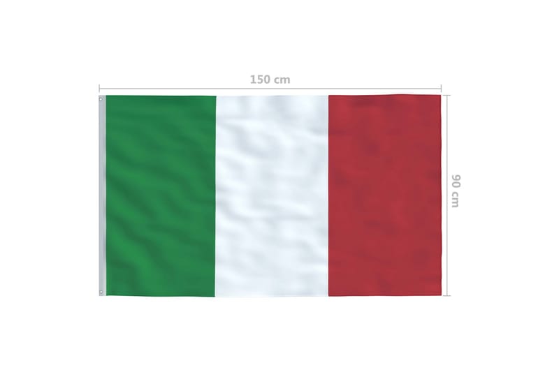 Italiensk flagg 90x150 cm - Flerfarget - Hage - Utemiljø - Hagedekorasjon - Flaggstang & flagg