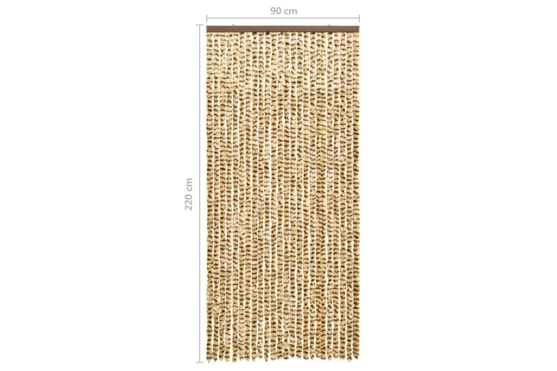 Insektgardin beige og brun 90x220 cm chenille - Beige - Hage - Utemiljø - Hagedekorasjon - Myggnett