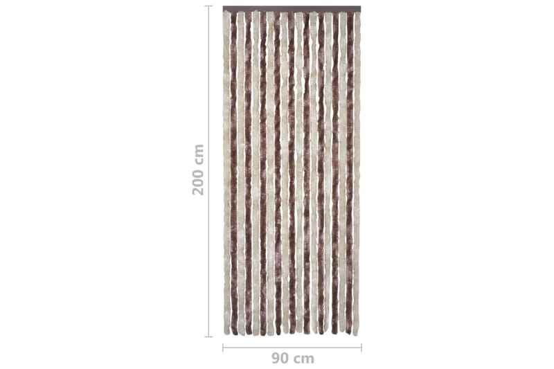 Insektgardin beige og lysebrun 90x200 cm chenille - Hage - Utemiljø - Hagedekorasjon - Myggnett