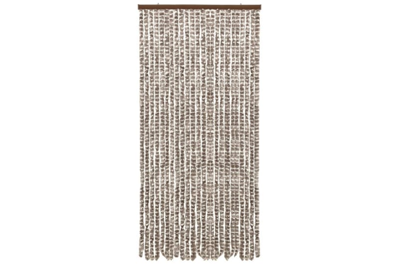 Insektgardin gråbrun og hvit 100x220 cm chenille - Taupe - Hage - Utemiljø - Hagedekorasjon - Myggnett