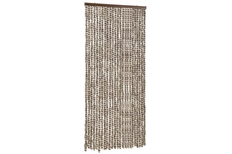 Insektgardin gråbrun og hvit 100x220 cm chenille - Taupe - Hage - Utemiljø - Hagedekorasjon - Myggnett