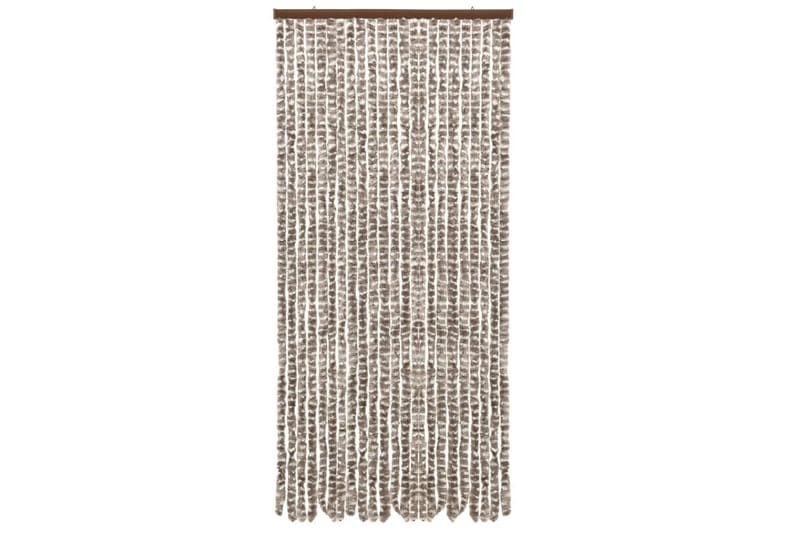 Insektgardin gråbrun og hvit 90x220 cm chenille - Taupe - Hage - Utemiljø - Hagedekorasjon - Myggnett