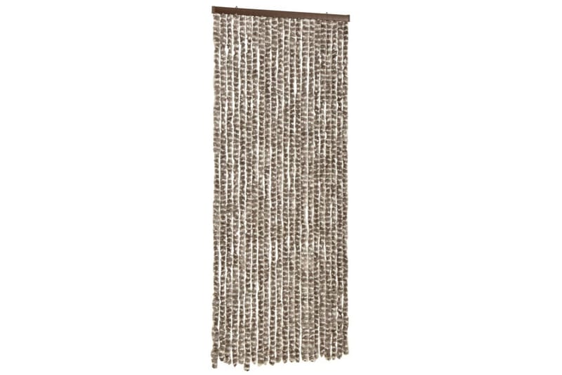 Insektgardin gråbrun og hvit 90x220 cm chenille - Taupe - Hage - Utemiljø - Hagedekorasjon - Myggnett